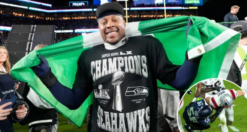 Derick Hall had to battle just to live â and he’s now forever in Seahawks lore after epic Super Bowl 2026